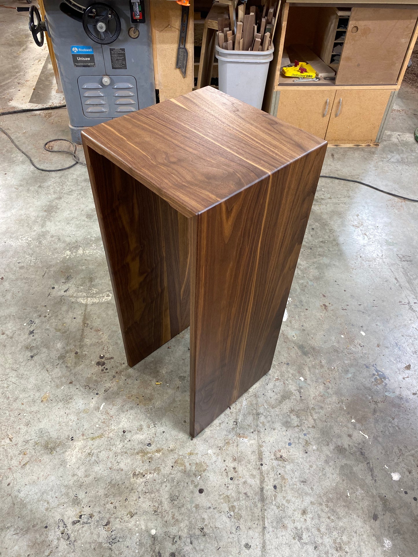 Custom Walnut Sculpture Stand For Sheryl