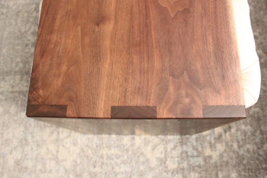 Ottoman Coffee Table Custom Fitted to Your Ottoman, Ottoman Table Cover, Walnut Ottoman Overlay