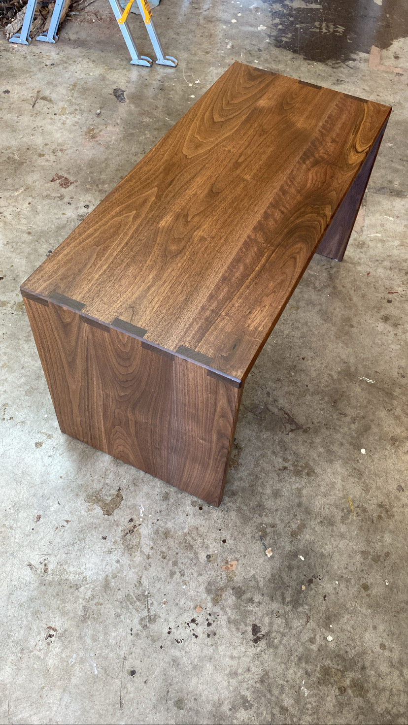 Handmade Modern Coffee Table in Solid Walnut, Minimalist Coffee Table, Contemporary Coffee Table