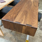 Wide Over Ottoman Cocktail Table, Wide Ottoman Tray in Walnut, Oversized Wood Ottoman Top