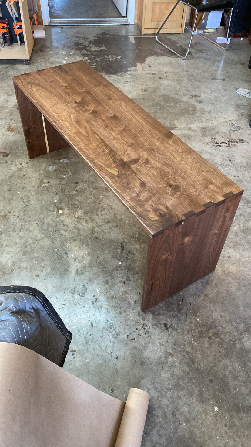 Handmade Modern Coffee Table in Solid Walnut, Minimalist Coffee Table, Contemporary Coffee Table