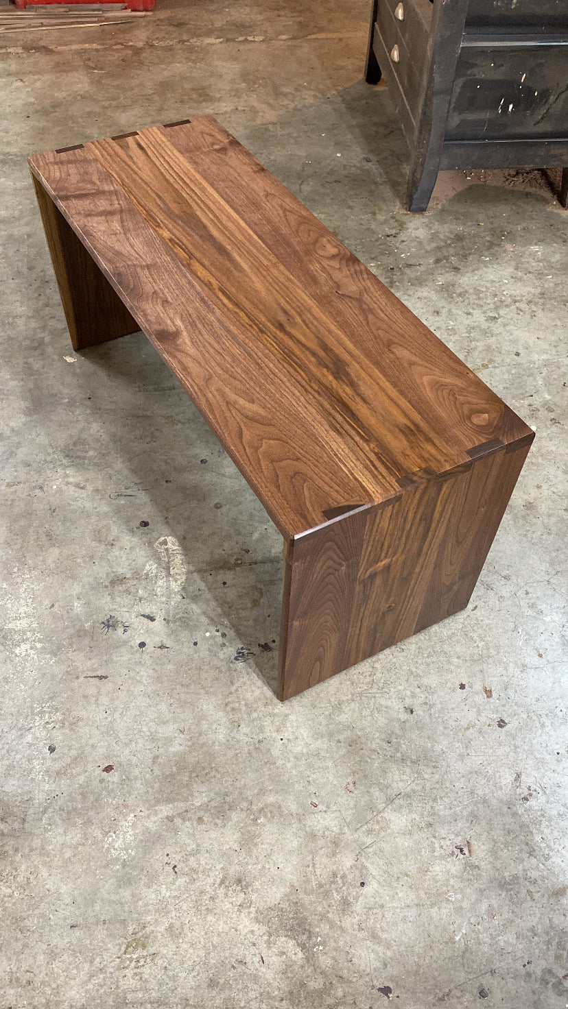 Handmade Modern Coffee Table in Solid Walnut, Minimalist Coffee Table, Contemporary Coffee Table