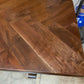 Handmade Walnut Dining Table with Metal Legs & Solid Walnut Herringbone Table Top