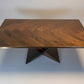 Contemporary Walnut Dining Table, Handmade in Walnut with Asymmetrical X Base