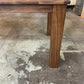 Walnut Herringbone Dining Room Table with Parsons Style Base