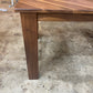 Walnut Herringbone Dining Room Table with Parsons Style Base