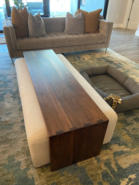 Custom Walnut Ottoman Table For Bri