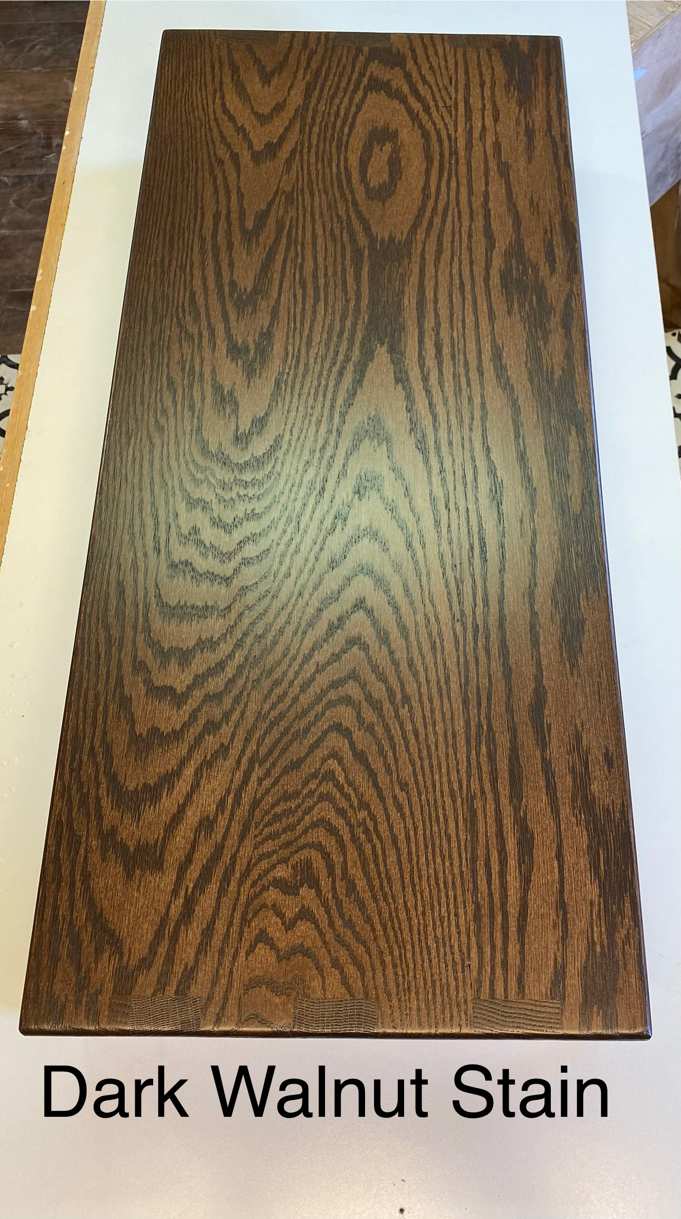 Ottoman Coffee Table Custom Fitted to Your Ottoman, Ottoman Table Cover, Oak Ottoman Overlay