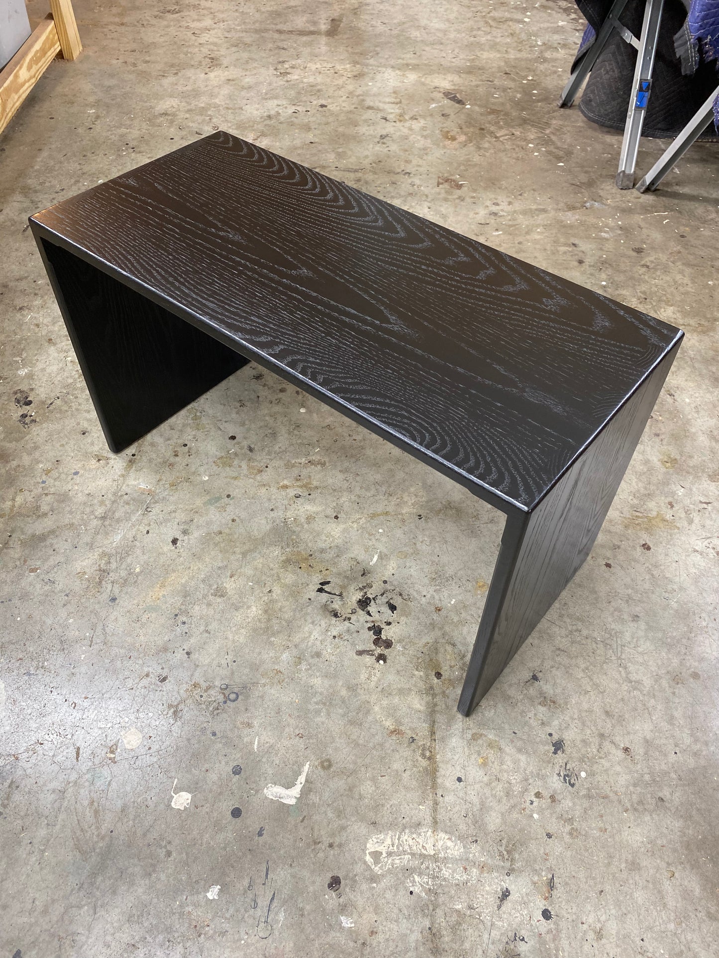 Ottoman Coffee Table Custom Fitted to Your Ottoman, Ottoman Table Cover, Oak Ottoman Overlay