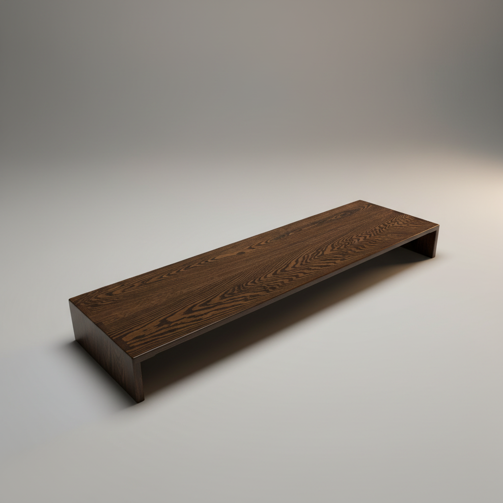 Over Ottoman Cocktail Table, Wide Ottoman Tray in Oak, Oversized Wood Ottoman Top