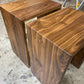 Modern Walnut Waterfall End Table or Side Table
