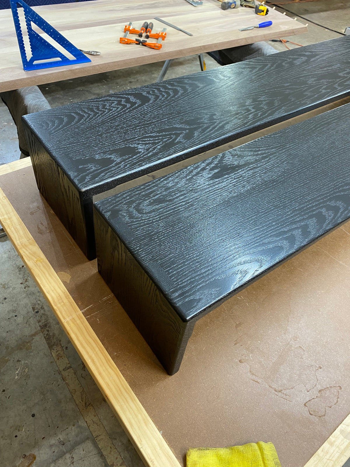 Solid Oak Ottoman Tray Made To Go Over Your Ottoman - 15 "Wide Over Ottoman Cocktail Table