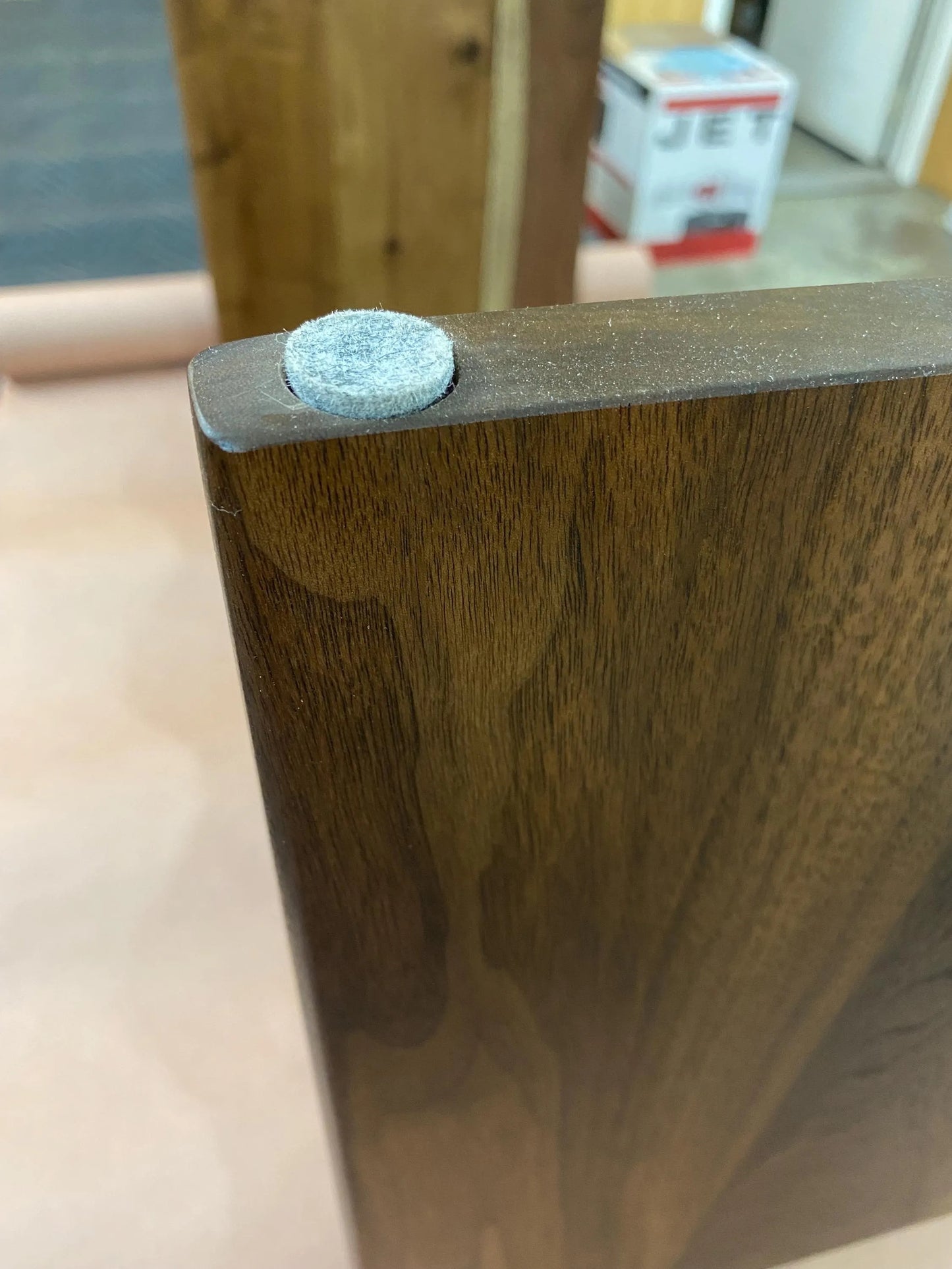 Walnut Sculpture Stand, Art Plinth or Pedestal Stand Handmade with Modern Waterfall Joinery