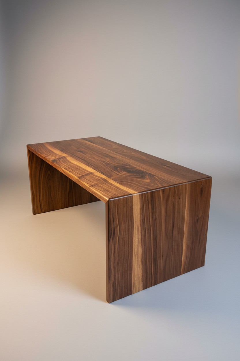 beautiful solid walnut wood coffee table hand made in america