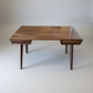 Mid Century Modern Desk with Figured Walnut Drawers