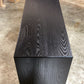 black console or entryway table in solid oak, made in america