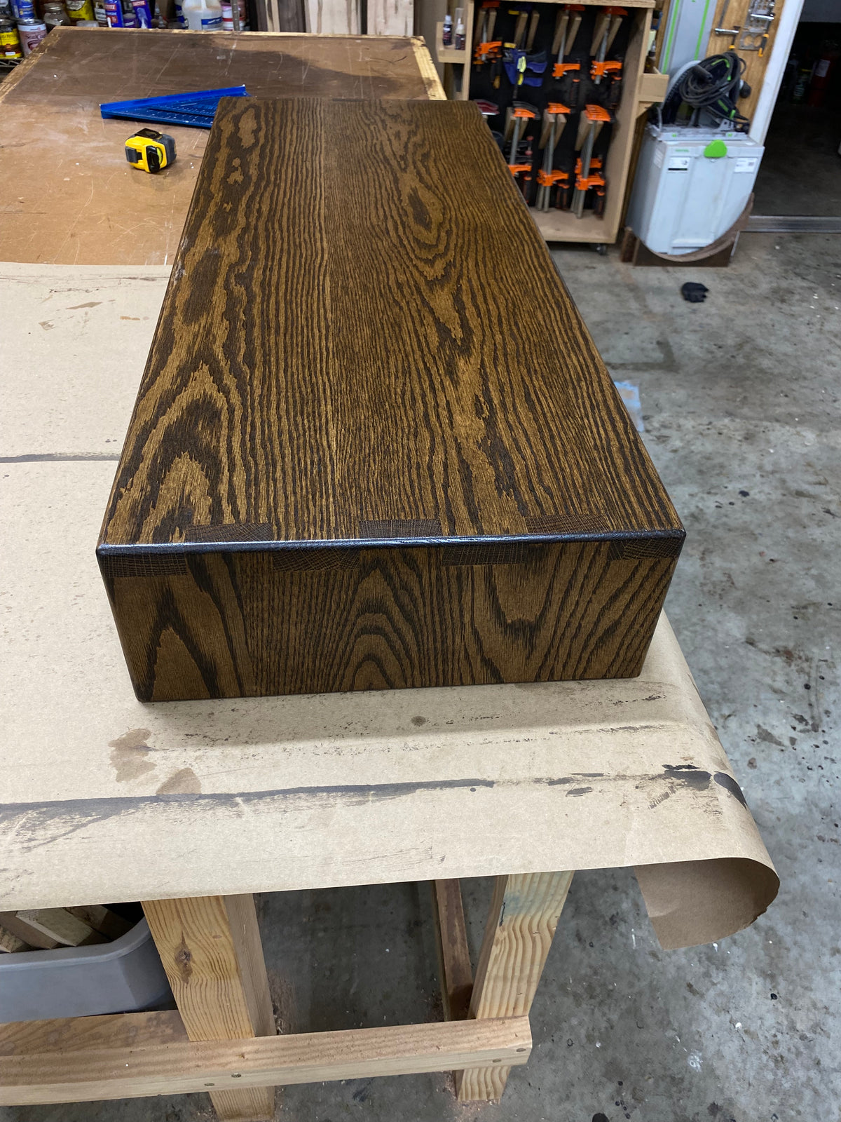 Solid Oak Ottoman Tray Made To Go Over Your Ottoman - 15 "Wide Over Ottoman Cocktail Table