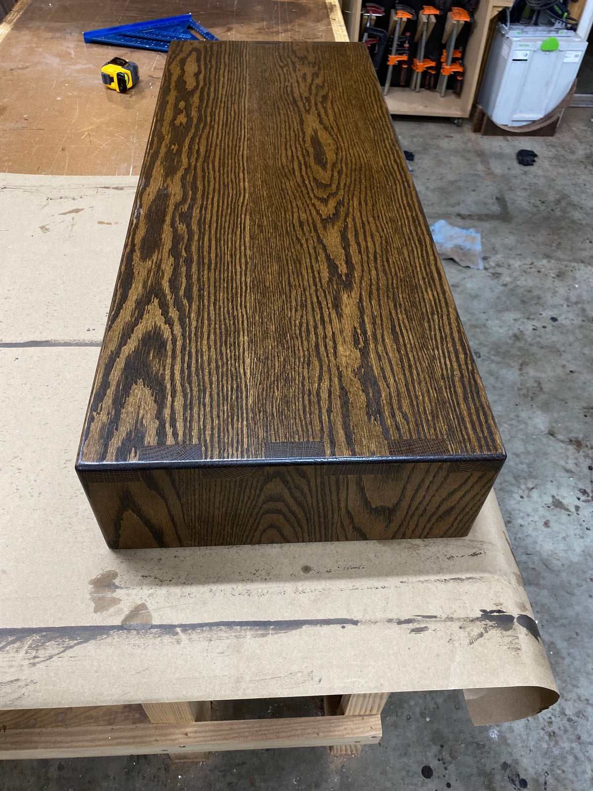 Solid Oak Ottoman Tray Made To Go Over Your Ottoman - 15 "Wide Over Ottoman Cocktail Table