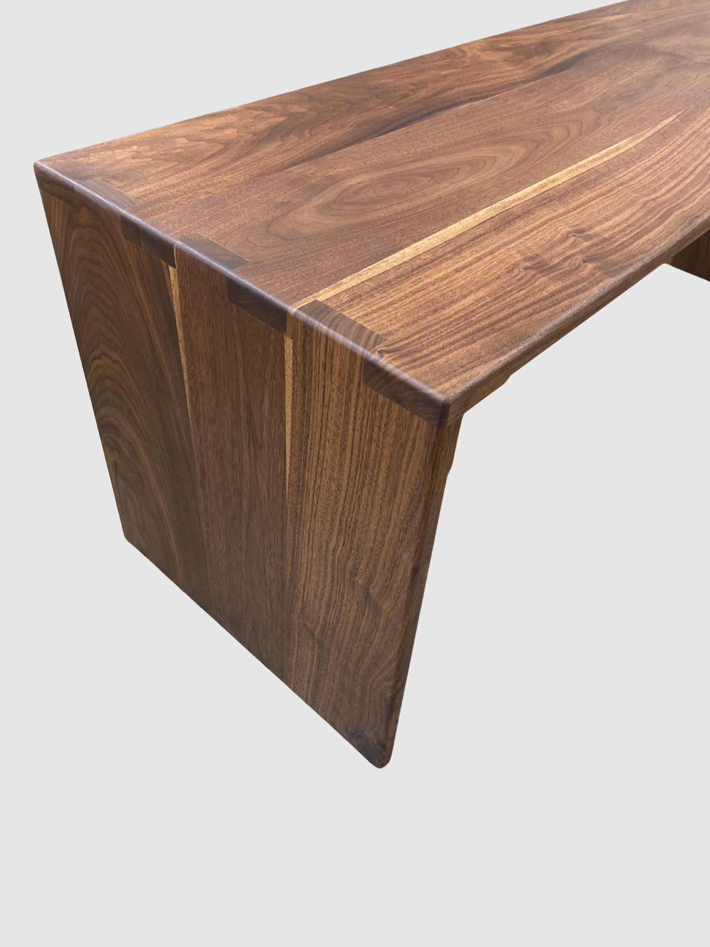 Ottoman Coffee Table Custom Fitted to Your Ottoman, Ottoman Table Cover, Walnut Ottoman Overlay