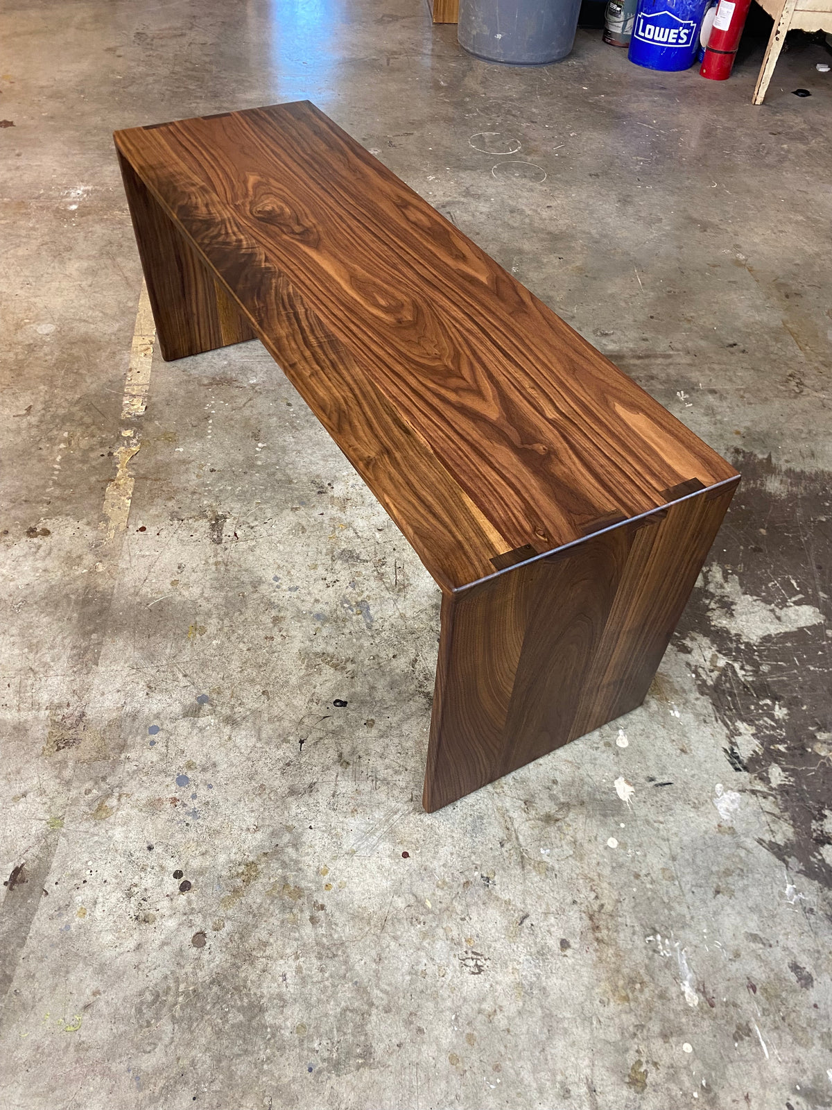 Solid Wood Ottoman Table, Handmade Table to Fit Your Ottoman - 15" Wide Made of Walnut Wood