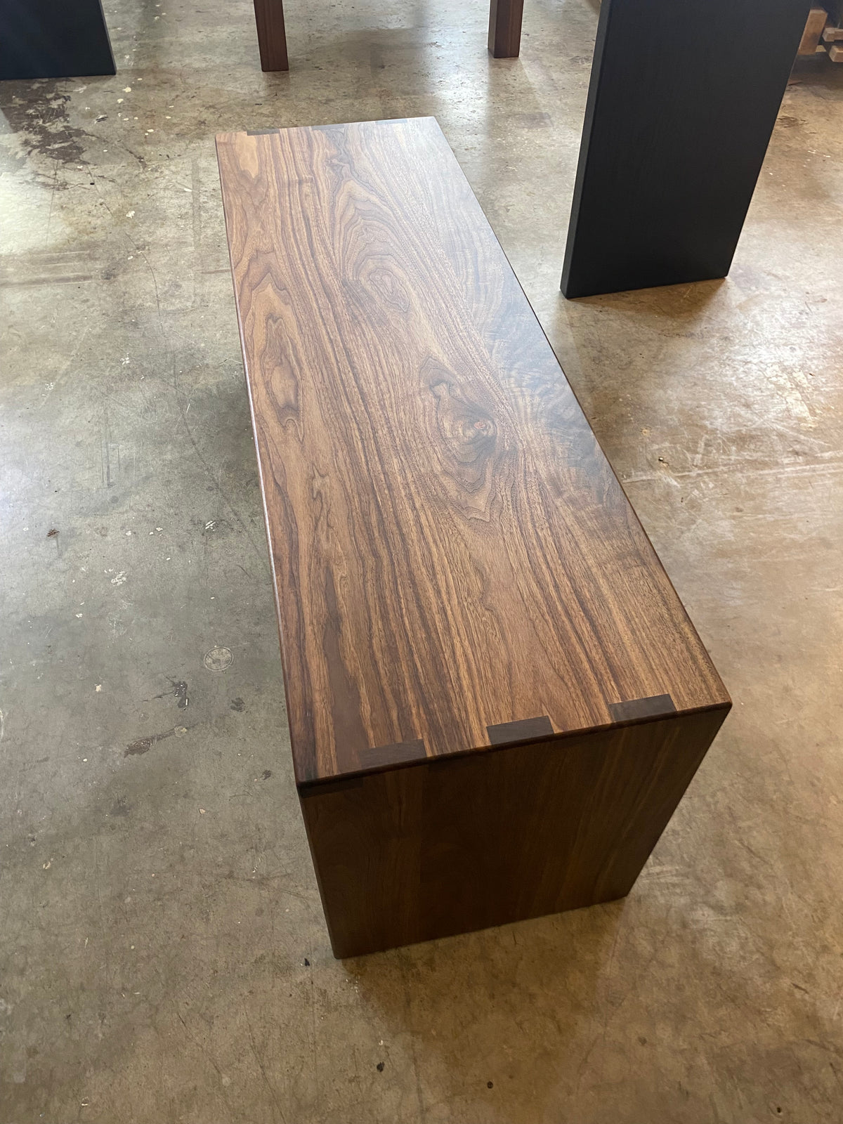 Solid Wood Ottoman Table, Handmade Table to Fit Your Ottoman - 15" Wide Made of Walnut Wood