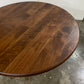Round Walnut Dining Table With Tulip Pedestal Base - Handmade in USA