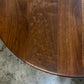 Round Walnut Dining Table With Tulip Pedestal Base - Handmade in USA