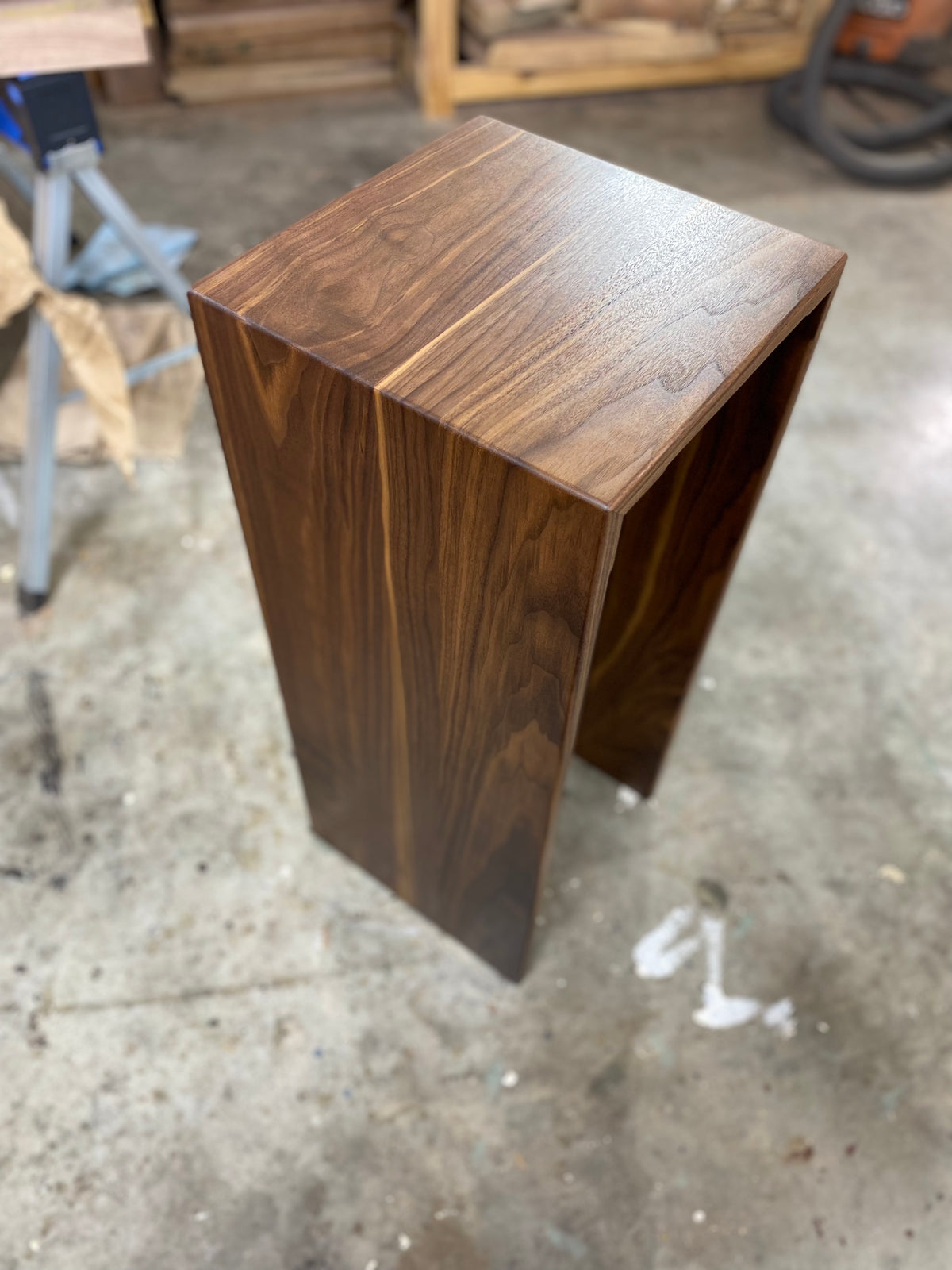 Custom Walnut Sculpture Stand For Sheryl
