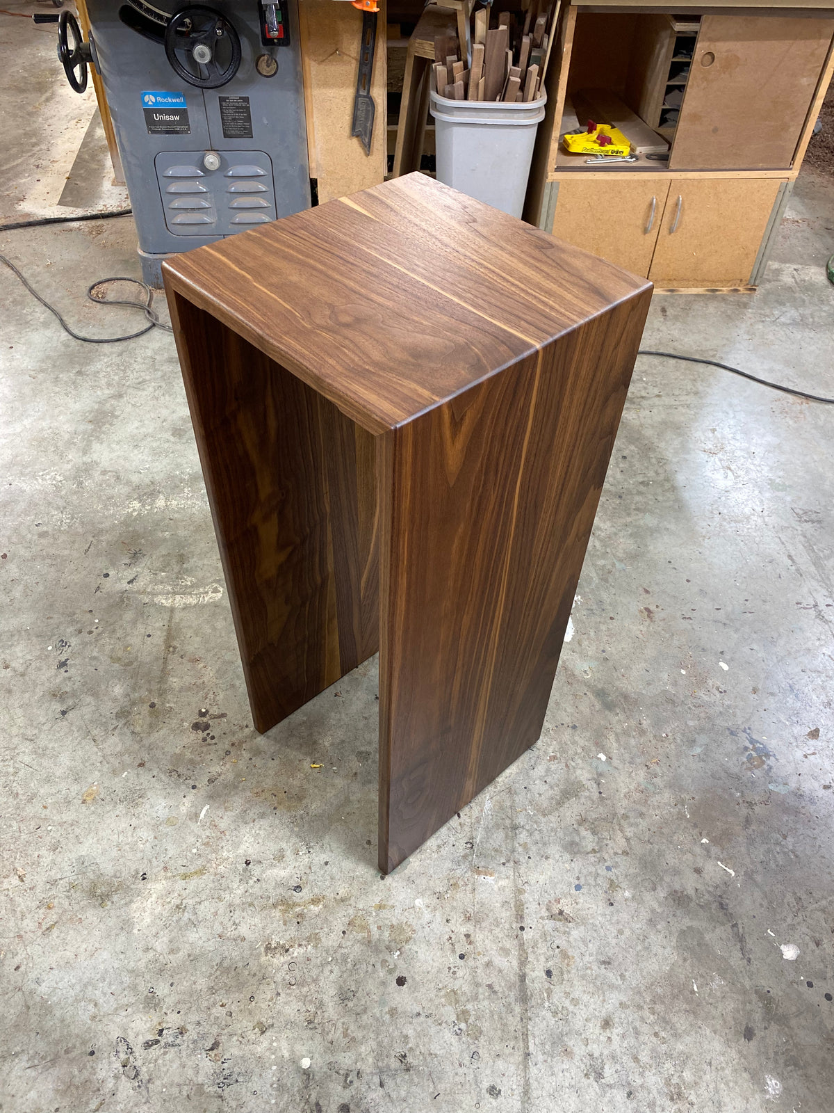 Custom Walnut Sculpture Stand For Sheryl