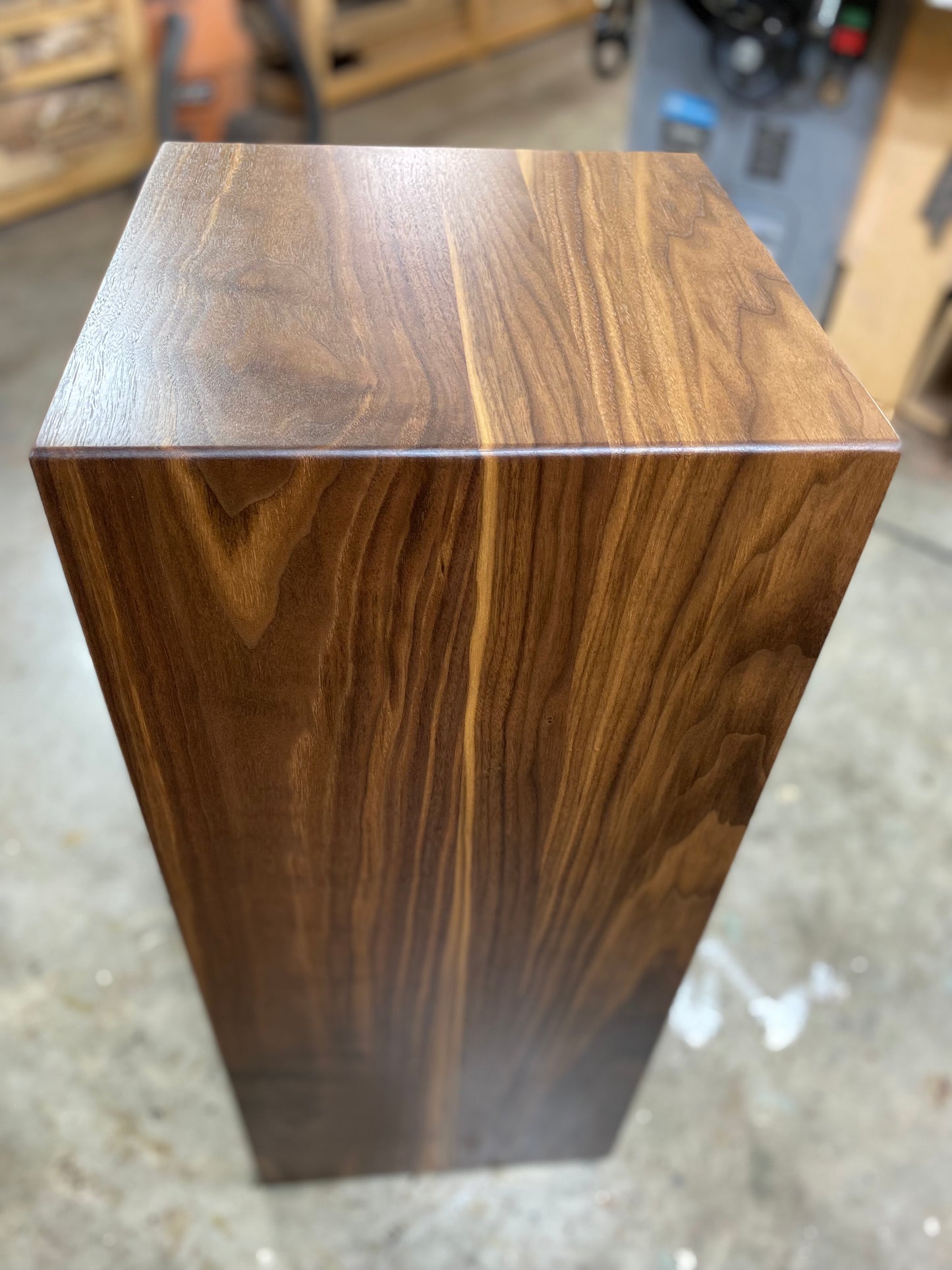 Custom Walnut Sculpture Stand For Sheryl