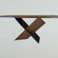 Contemporary Walnut Dining Table, Handmade in Walnut with Asymmetrical X Base