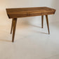 MCM Walnut Writing Desk With Push To Open Drawers