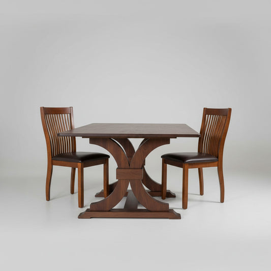 walnut dining table, walnut trestle table, handmade dining table in columbus ohio, small business, woodorker, custom dining table, herringbone dining table, unique dining table, one of a kind dining table, contemporary, modern wood dining table