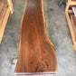 Modern Live Edge Walnut Trestle Bench