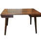 Mid Century Modern Desk with Figured Walnut Drawers