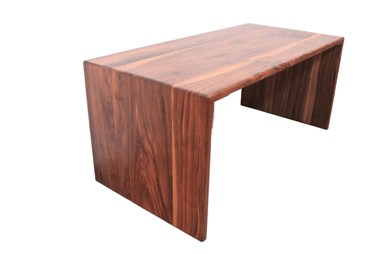 Modern Walnut Waterfall Coffee Table