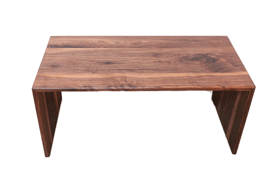 Modern Walnut Waterfall Coffee Table